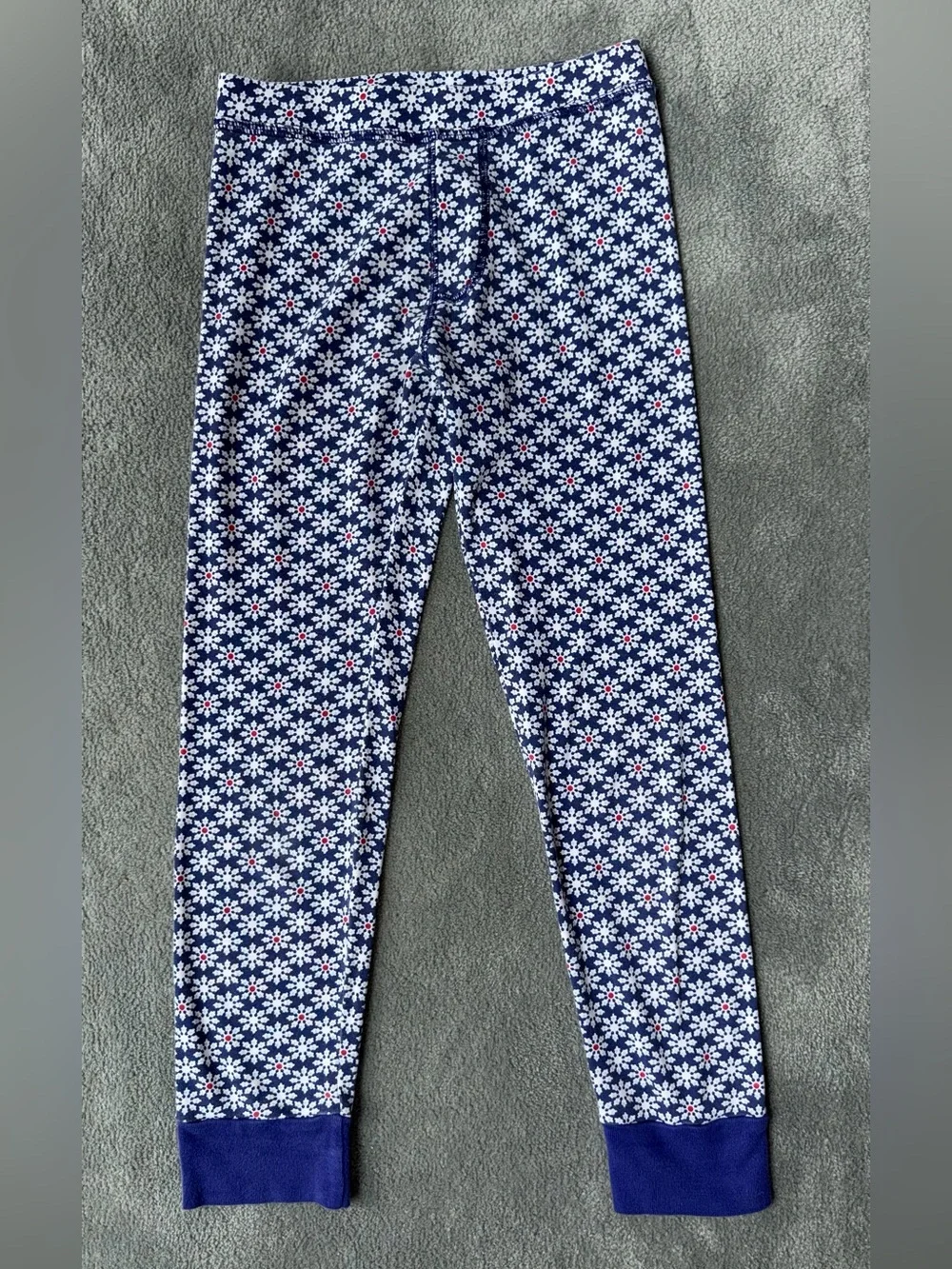 Crewcuts Navy and Red Snowflake-Print Kids Pajama Set